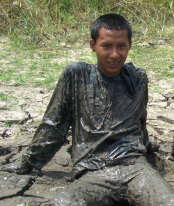 wet muddy camo anorak